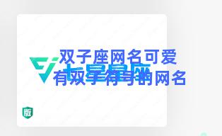 双子座网名可爱 有双子符号的网名